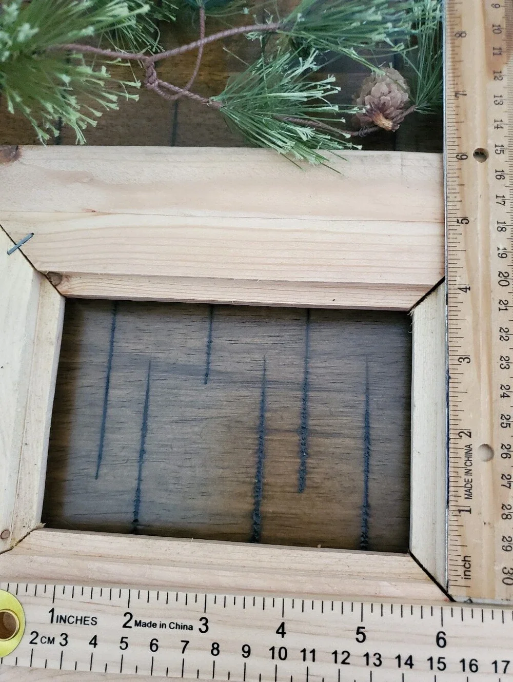 Set of 5 Unfinished Rustic Wood Pine Picture Frames DIY Craft Gallery